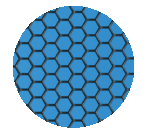 Blauw honingraatventilatierooster van RADA Networks voor serverkast en patch kast — serverkast, patch kast