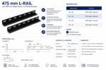 **475 mm L-Rail voor 800 mm Diepe Server- en Netwerkkasten**
