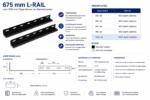 675 mm L-Rail voor 1000 mm Diepe Server- en Netwerkkasten