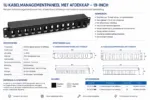 1U Kabelmanagementpaneel met Afdekkap – 19-inch