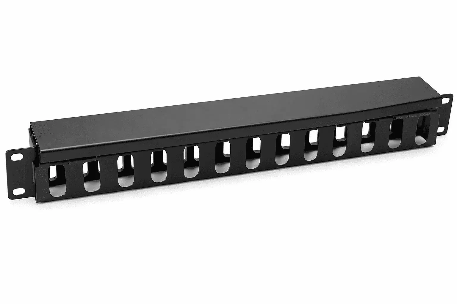 1U Kabelmanagementpaneel met Afdekkap – 19-inch