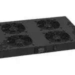 1U Ventilatorunit met Thermostaat – 4 Ventilatoren – 19-inch