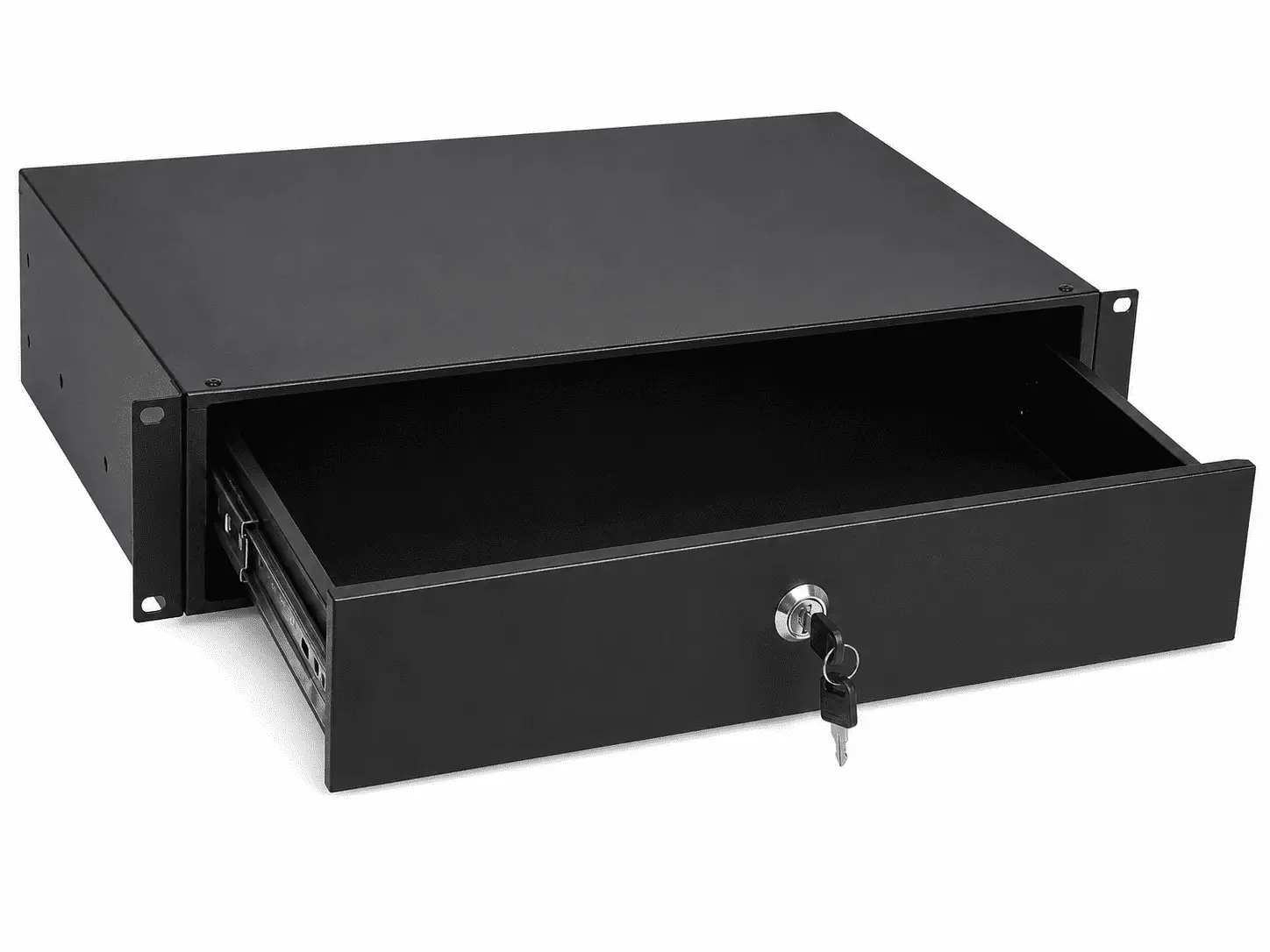 **19-inch Afsluitbare Racklade – 3U– 465 mm diep**