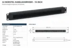 19-inch kabelmanagementpaneel met borstel