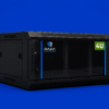 Black 4U rackmount server chassis with RADA Networks branding on a blue background