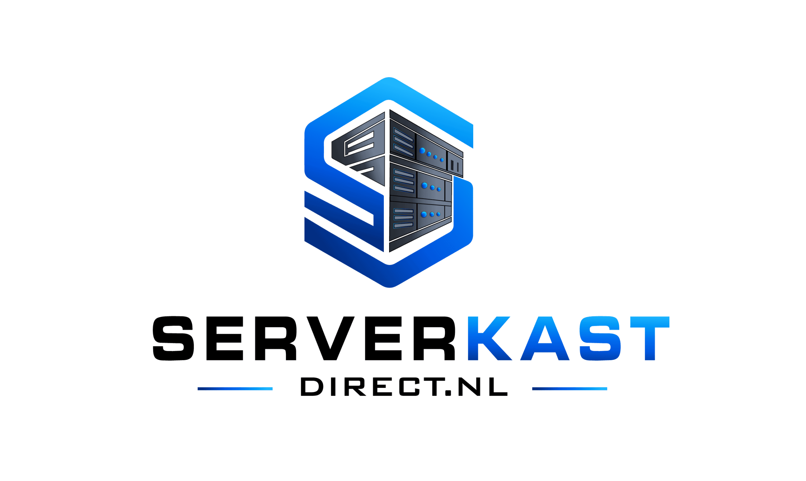 ServerKast DirectNL logo with a stylized blue server rack icon