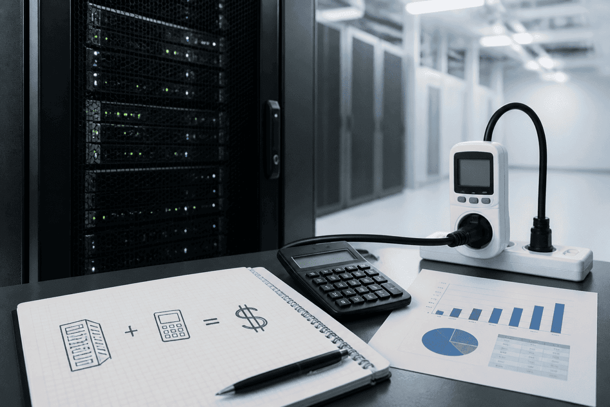 stroomverbruik serverkast berekenen