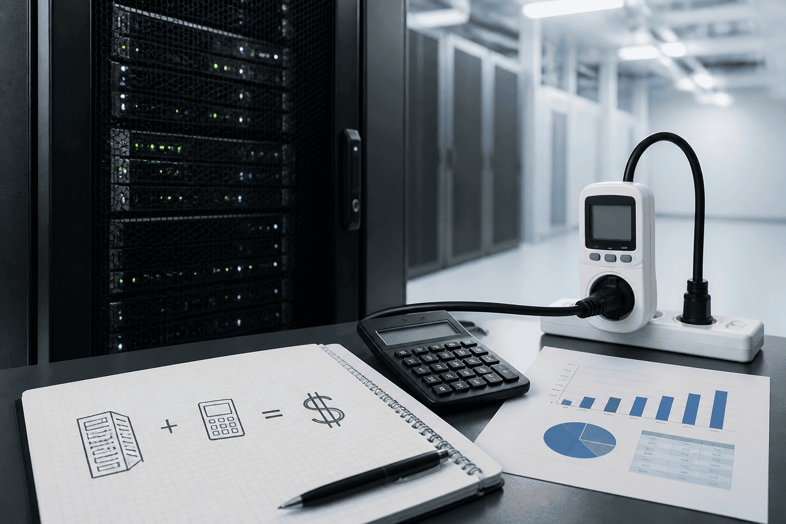 stroomverbruik serverkast berekenen