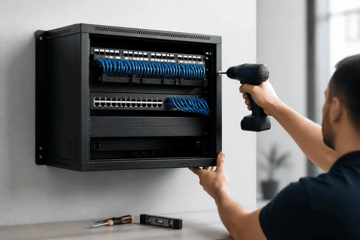 19 inch patchkast wandmontage