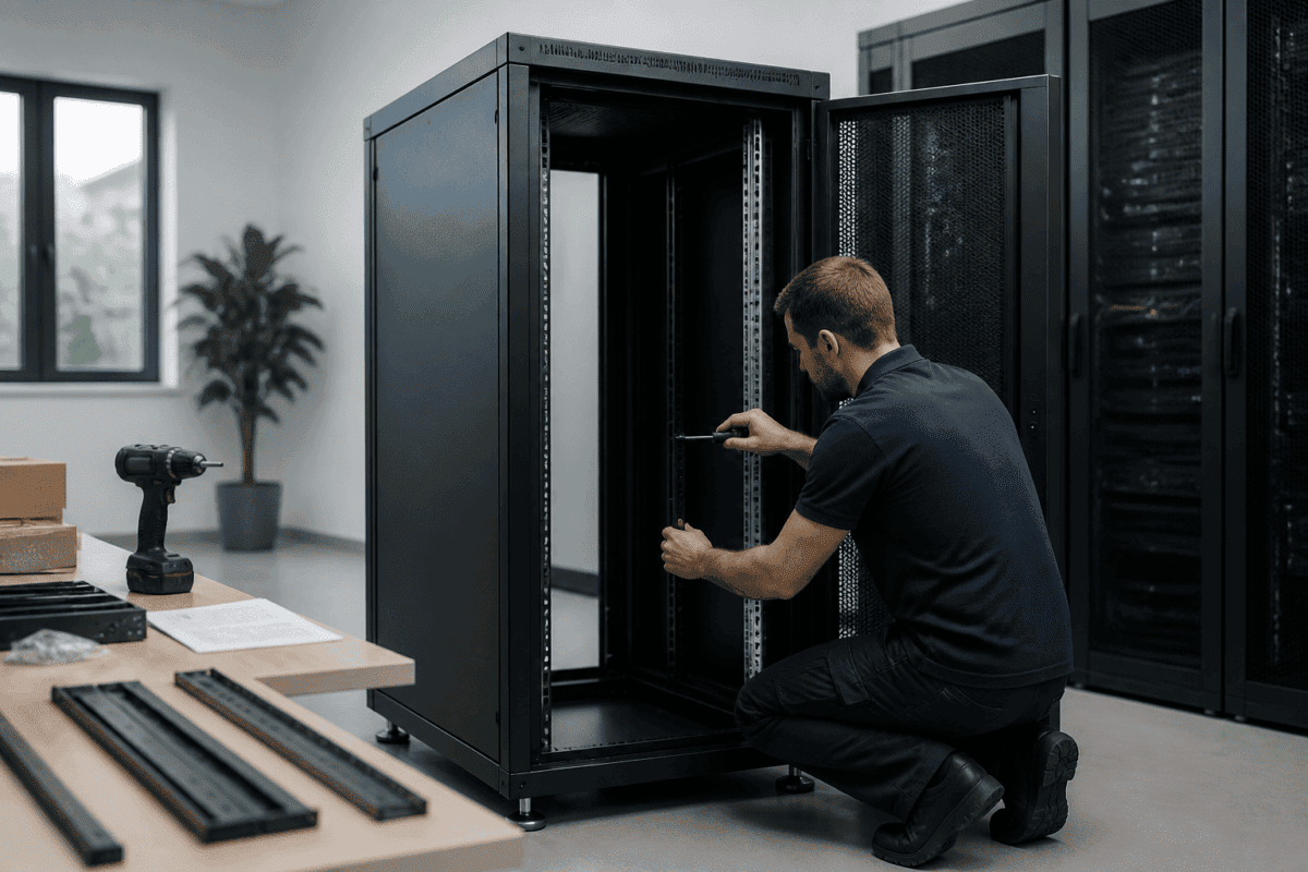 22u serverkast monteren
