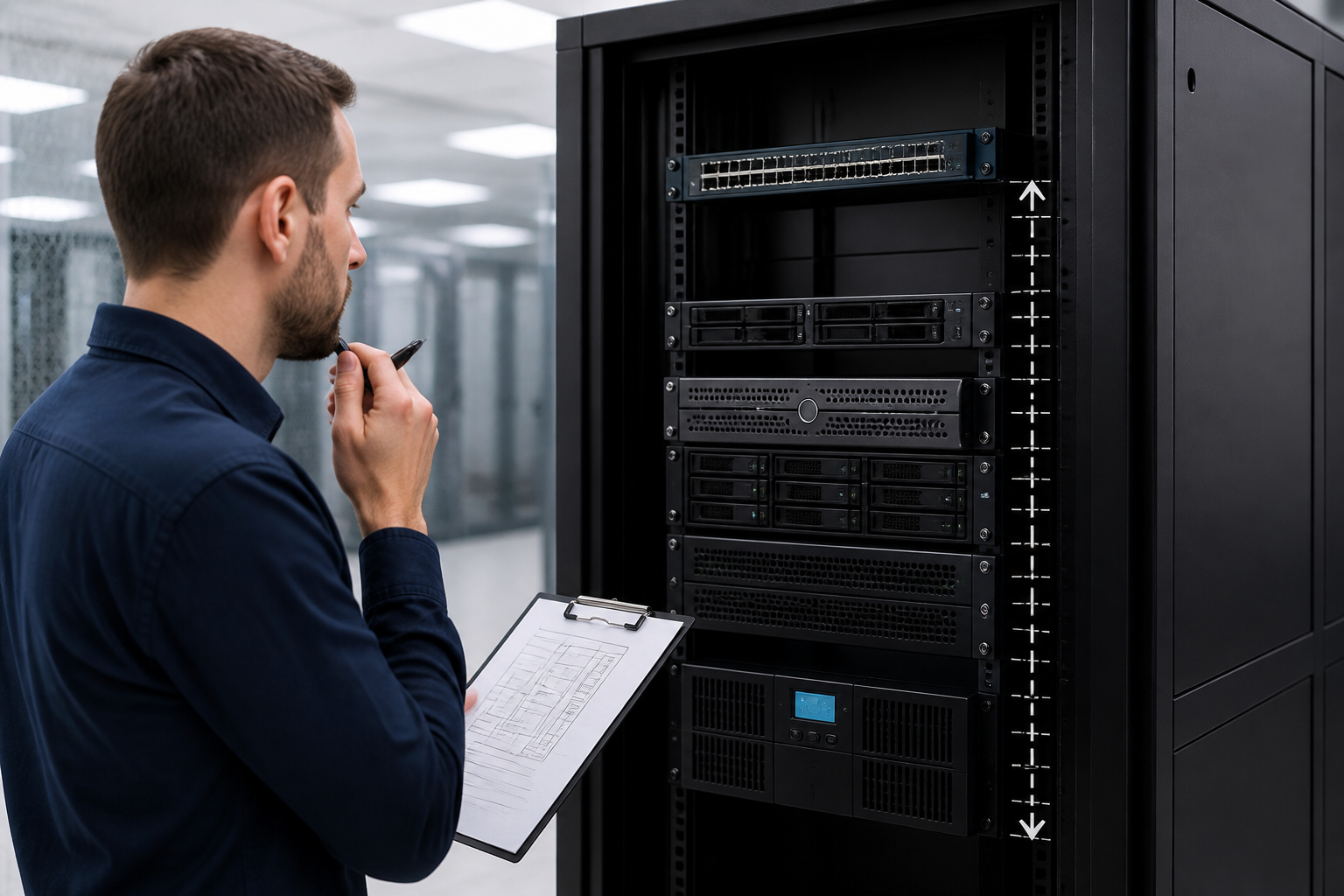 hoeveel U serverkast nodig