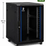 RADA Networks 15U serverkast op wielen met open voorkant en patch kast — serverkast, patch kast