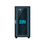 RADA Networks 22U-serverkast en patchkast met glazen deur — serverkast, patchkast