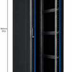 RADA Networks 37U serverkast en patch kast in zwart met zwenkwielen — serverkast, patch kast