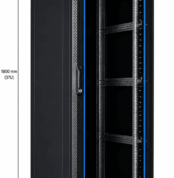 RADA Networks 37U serverkast en patch kast in zwart met zwenkwielen — serverkast, patch kast