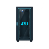 RADA Networks 47U serverkast en patch kast met glazen deur — serverkast, patch kast