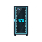 RADA Networks 47U serverkast en patch kast met glazen deur — serverkast, patch kast