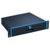 RADA Networks serverkast, patch kast in zwart met afsluitbare frontlade en blauwe ledverlichting