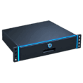 RADA Networks serverkast, patch kast in zwart met afsluitbare frontlade en blauwe ledverlichting