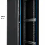 RADA Networks serverkast en patch kast van 27U op zwenkwielen met open front en montagerails — serverkast, patch kast