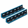 RADA Networks serverkast patch kast met twee zwarte metalen montagebeugels met sleufgaten — serverkast, patch kast
