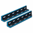RADA Networks serverkast patch kast met twee zwarte metalen montagebeugels met sleufgaten — serverkast, patch kast