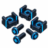 RADA Networks montageset met kooimoeren en kruiskopschroeven voor serverkast en patch kast — serverkast, patch kast