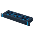 RADA Networks ventilatorpaneel voor serverkast en patch kast met drie blauwe ventilatoren — serverkast, patch kast