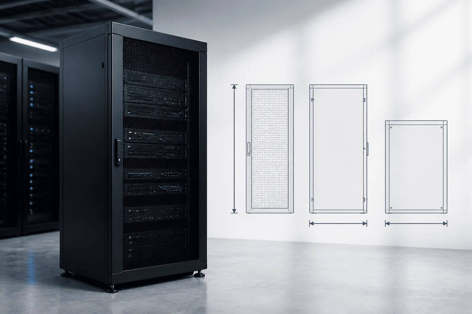 19 inch serverkast afmetingen