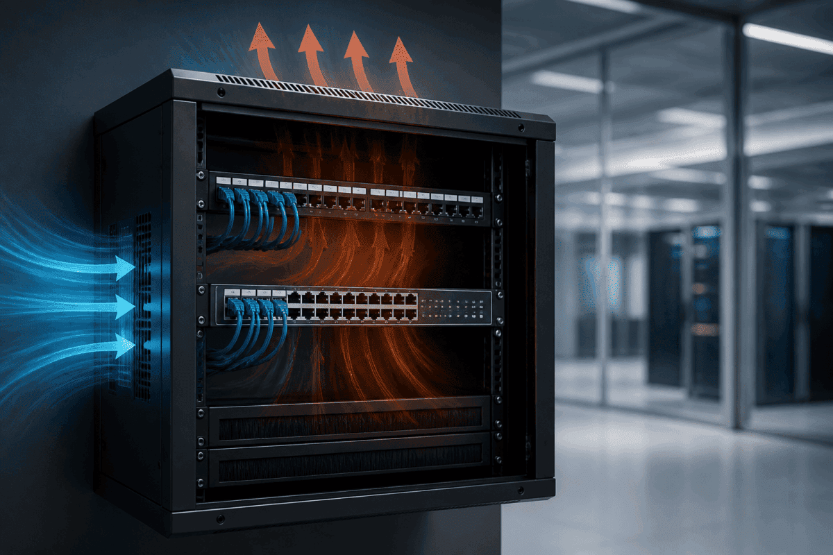 19 inch patchkast PoE switch
