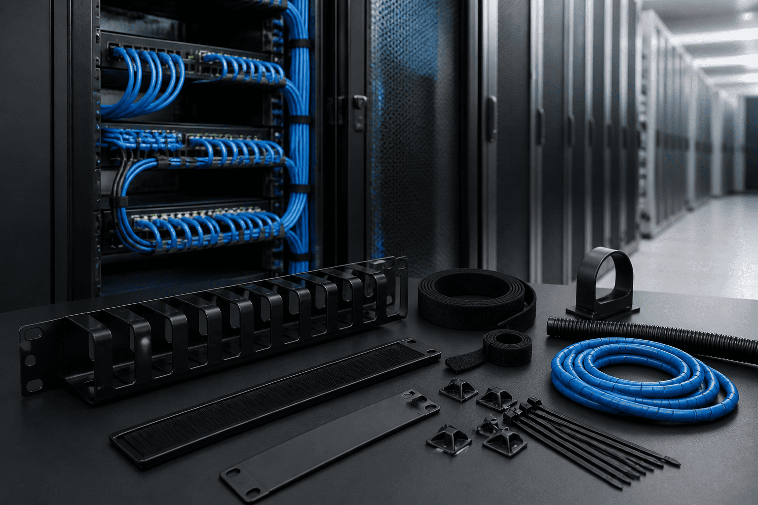 RADA Networks kabelmanagementaccessoires in serve — serverkast, patchkast, 19 inch serverkast, 19 inch patchkast, netwerkkast